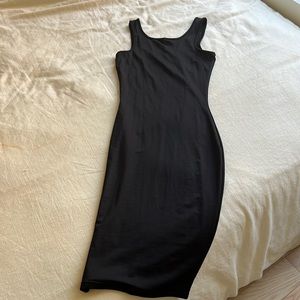 Black midi dress